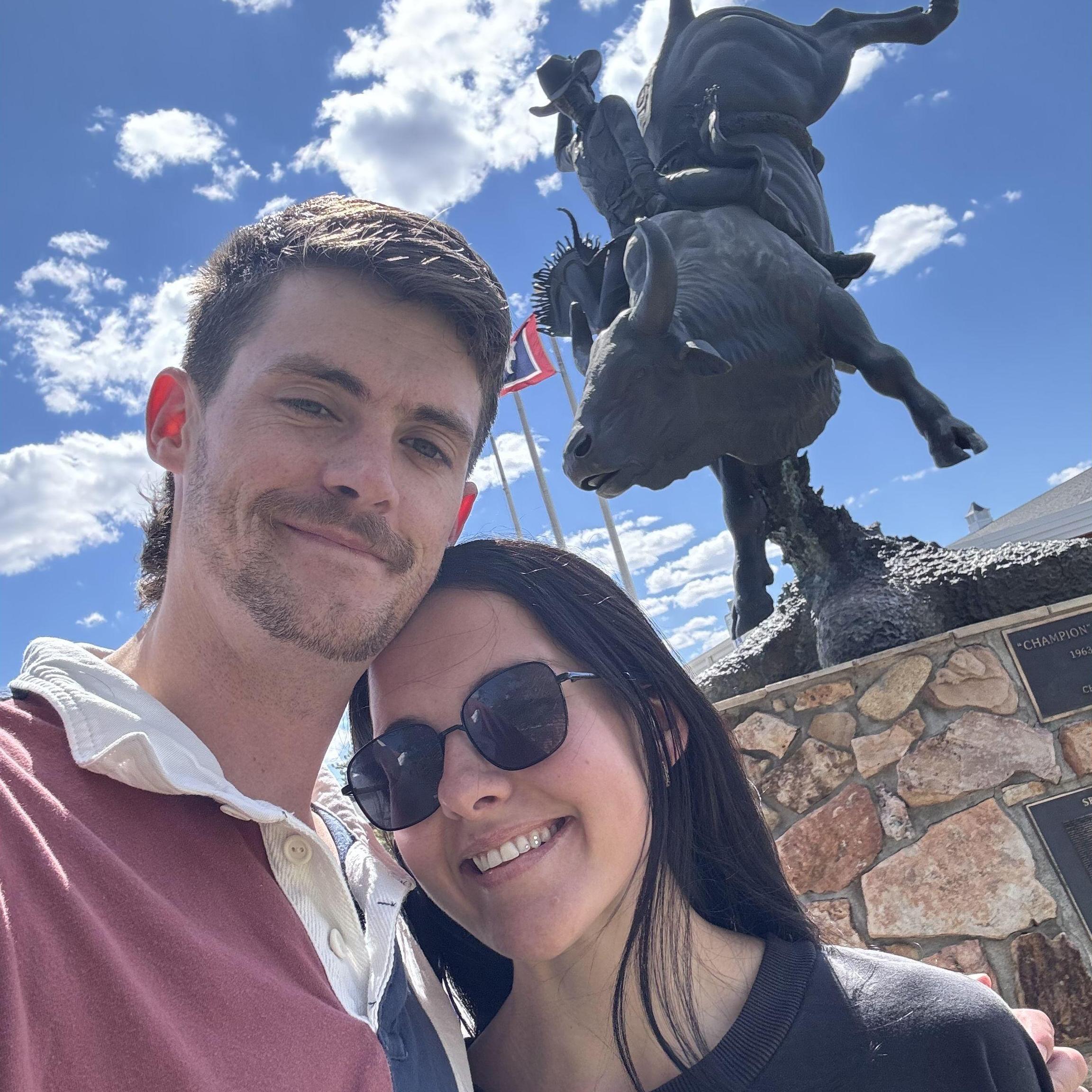Stopped in Cheyenne, WY on our roadtrip to see the Lane Frost memorial!
