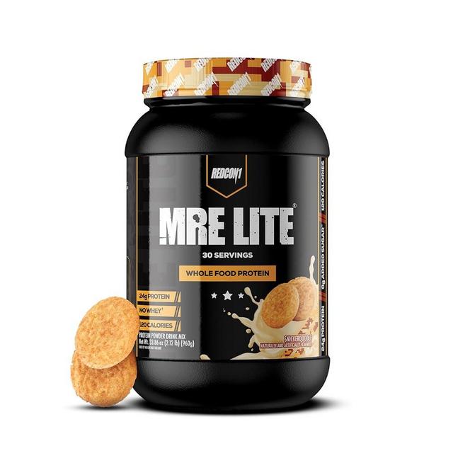REDCON1 MRE Lite Whole Food Protein Powder, Snickerdoodle - Low Carb & Whey Free Meal Replacement with Animal Protein Blends - Easy to Digest Supplement Made with MCT Oils (30 Servings)