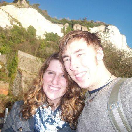 At the White Cliffs of Dover in England.