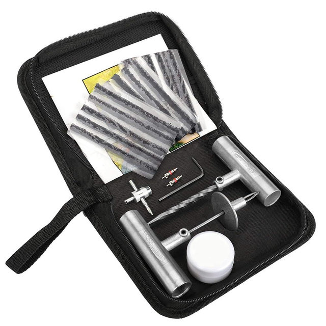 BETOOLL Universal Tire Repair Kit, Heavy Duty 24 Pcs Emergency Tire Plug Kit, for car Motorcycle, Truck, ARB，ATV, Tractor, RV, SUV, Trailer