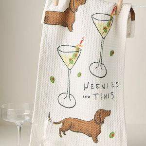 Weenies & Tinis Bar Dish Towel
