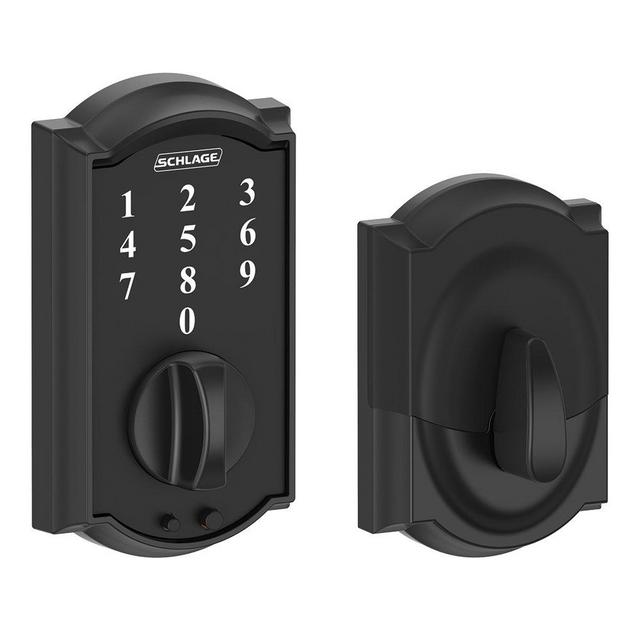 Schlage BE375 CAM 622 Camelot Touch Deadbolt, Matte Black