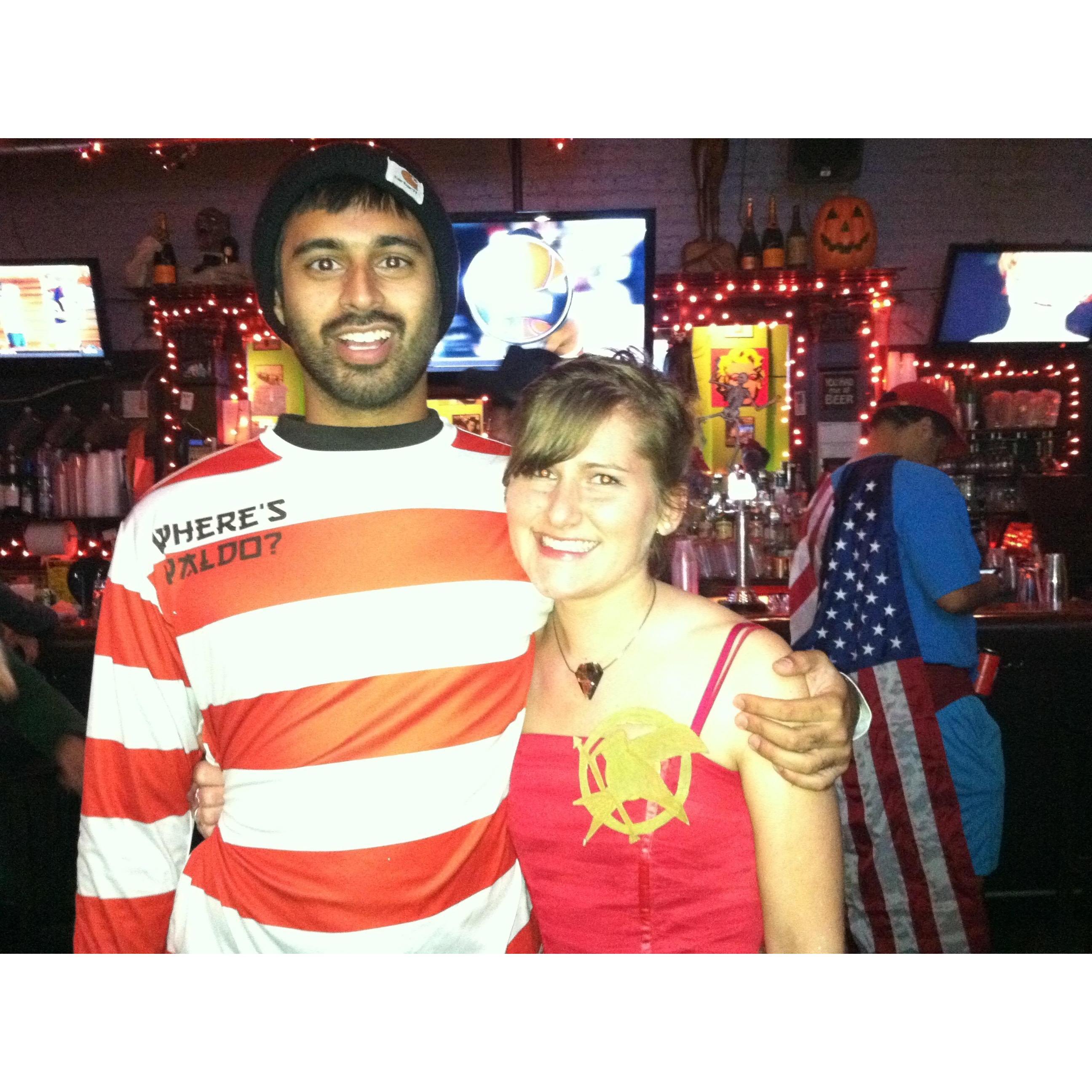 Where's Waldo and Katniss Everdeen, the girl on fire for Halloween