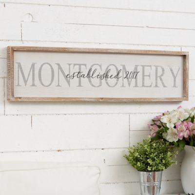 Family Name Long Barnwood Framed Wall Art