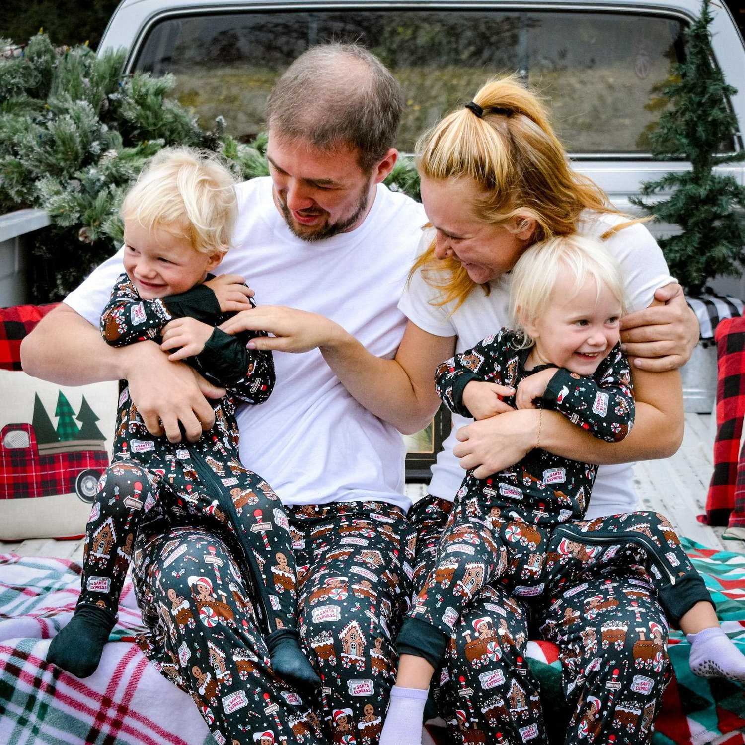 Attempting a Christmas photoshoot with the twins!