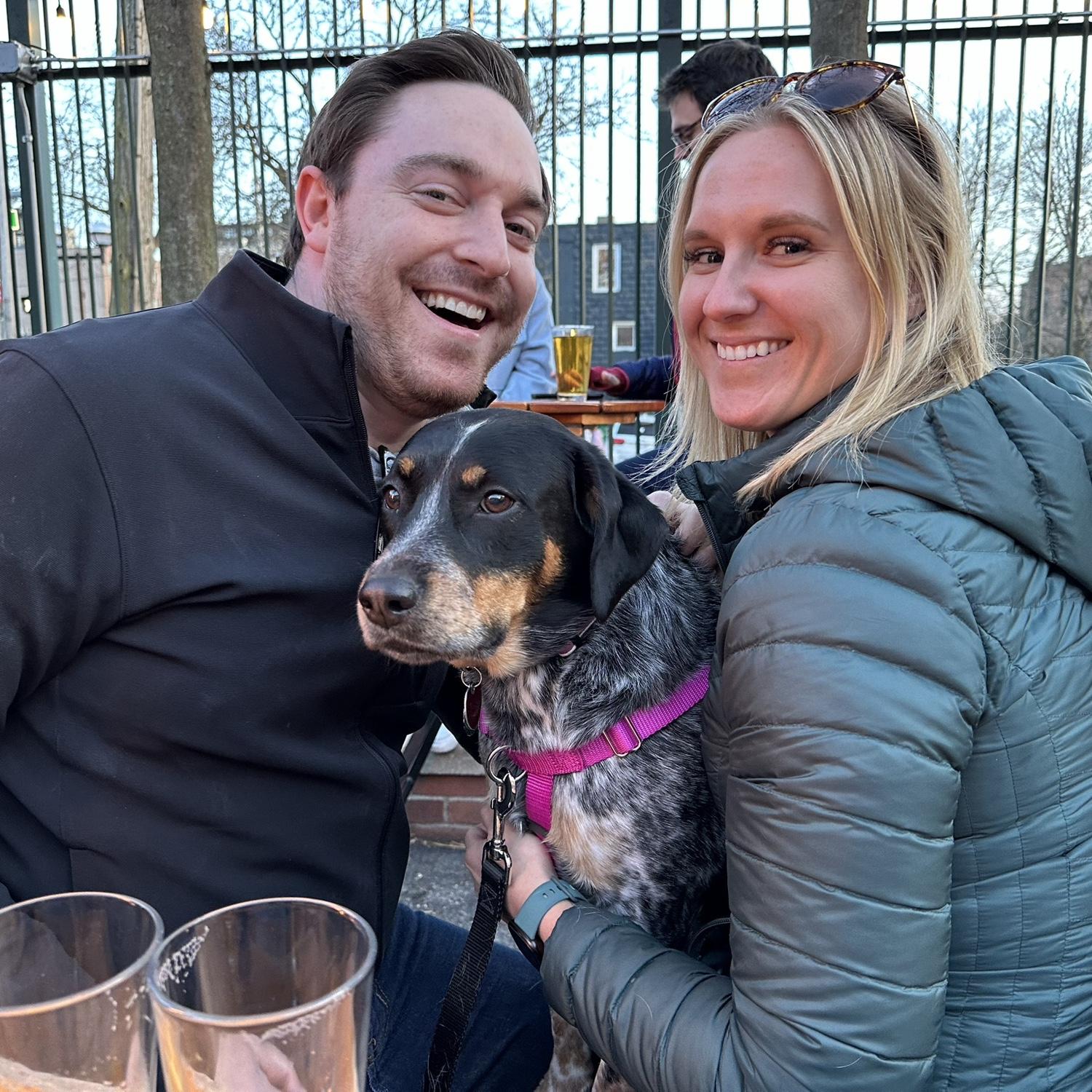 Enjoying Local Brews with our Maisy