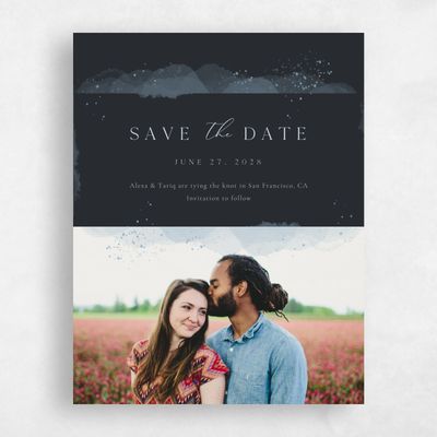 Ebony, Black Wedding Save the Date - Zortas Photo