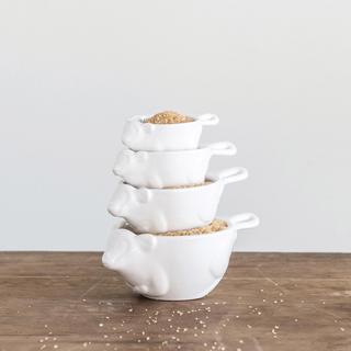 Stoneware 4-Piece Monkey Measuring Cup Set