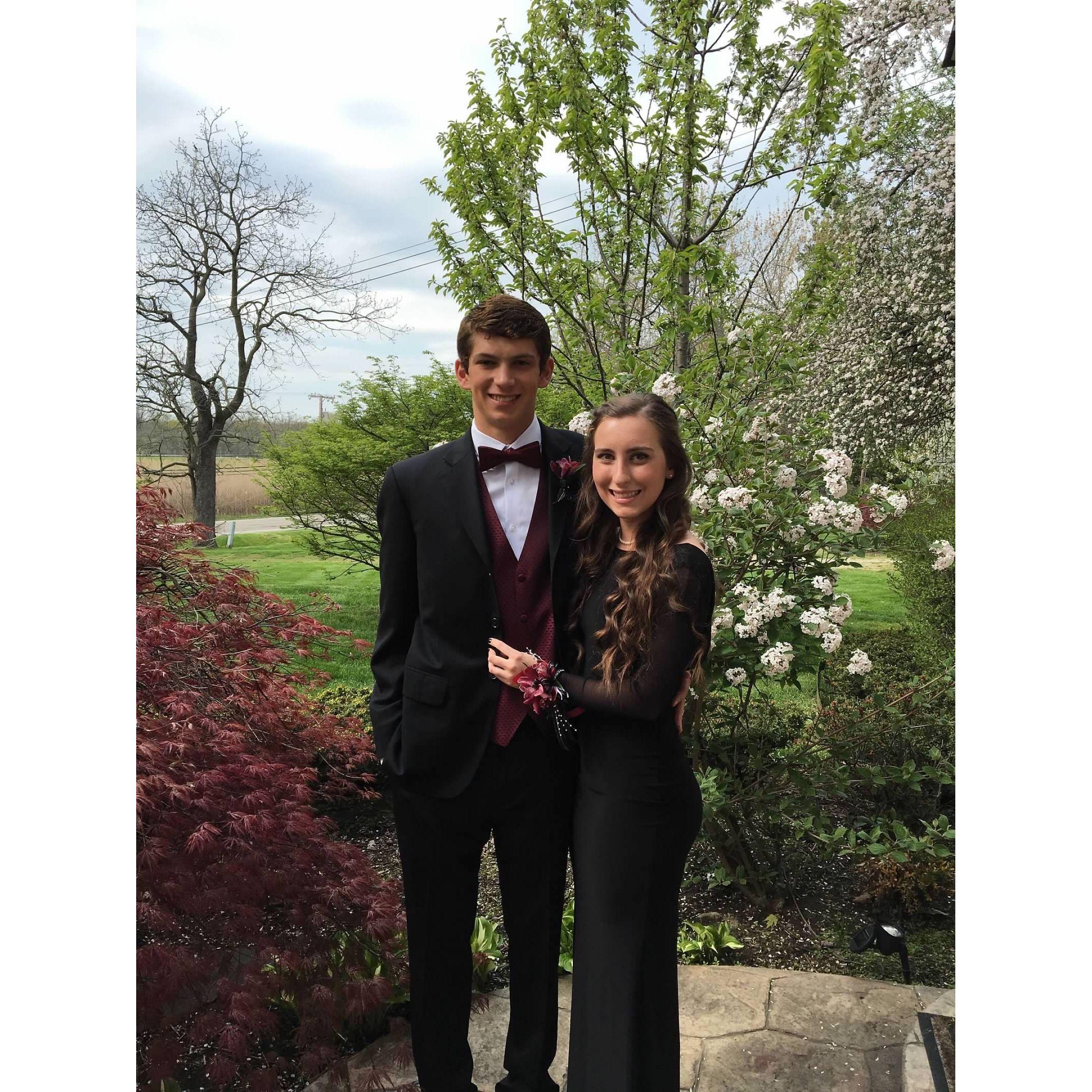 Spring 2016: Our very first high school dance together! Grosse Ile prom