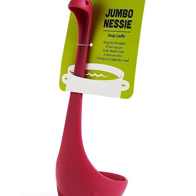 OTOTO Jumbo Nessie Soup Ladle - Big Ladles for Cooking, Serving Soup, Stew, Gravy - BPA-free, Dishwasher Safe & Heat Resistant Silicone Ladle