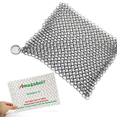 Most Flexible Cast Iron Scrubber,316L Chainmail Scrubber +