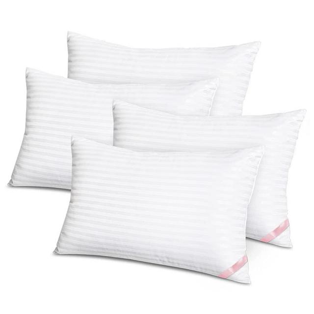 EIUE Bed Pillows for Sleeping 4 Pack Queen Size，Pillows for Side and Back Sleepers,Super Soft Down Alternative Microfiber Filled Pillows,20 x 30 Inches