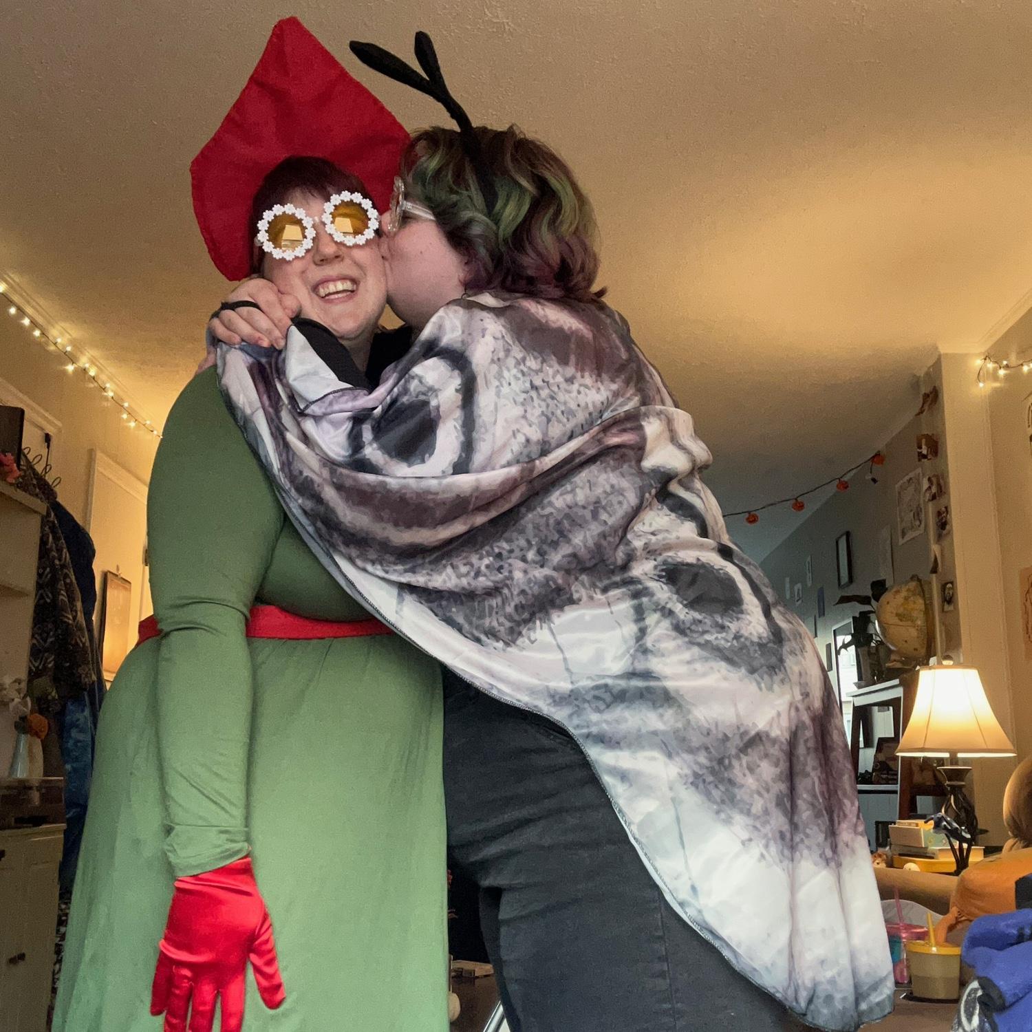 Halloween as Mothman and the Flatwoods Monster