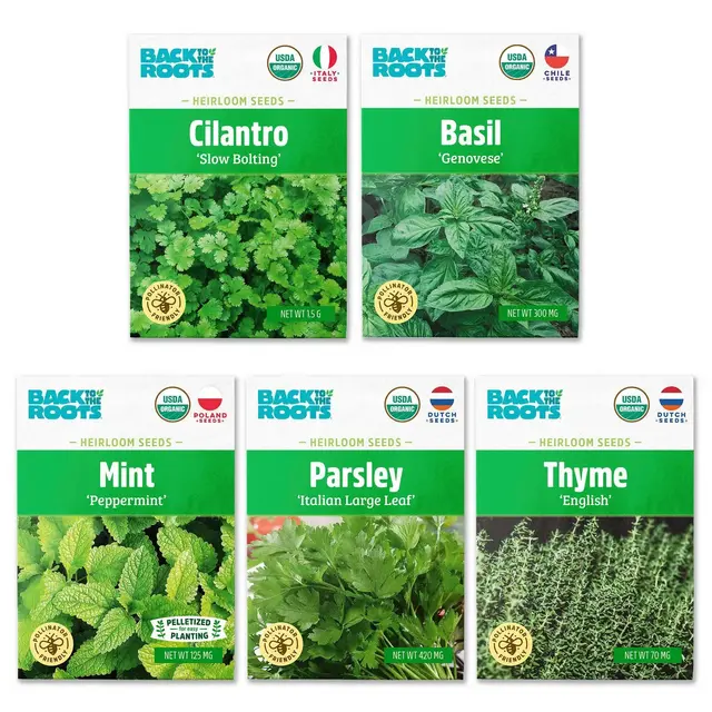 Back to the Roots 5pk Organic Herb Seeds Variety