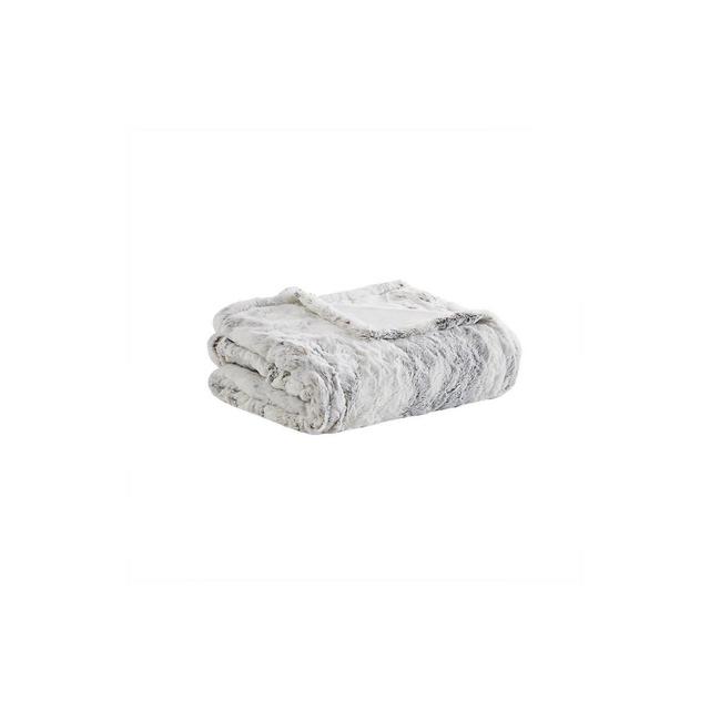 50" x 70" Heated Aina Marble Faux Fur Heated Throw Natural