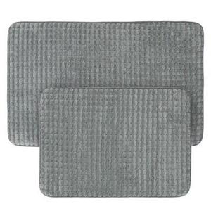 Jacquard Memory Foam Bath Mat Set Gray - Yorkshire Home