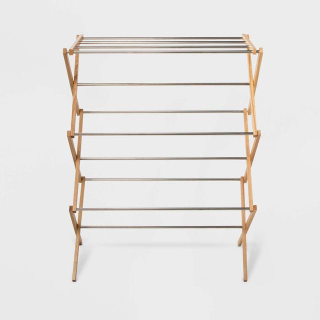 Rubber Wood and Stainless Steel Drying Rack - Room Essentials™