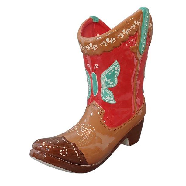 The Pioneer Woman Just Red Boot Planter, Stoneware