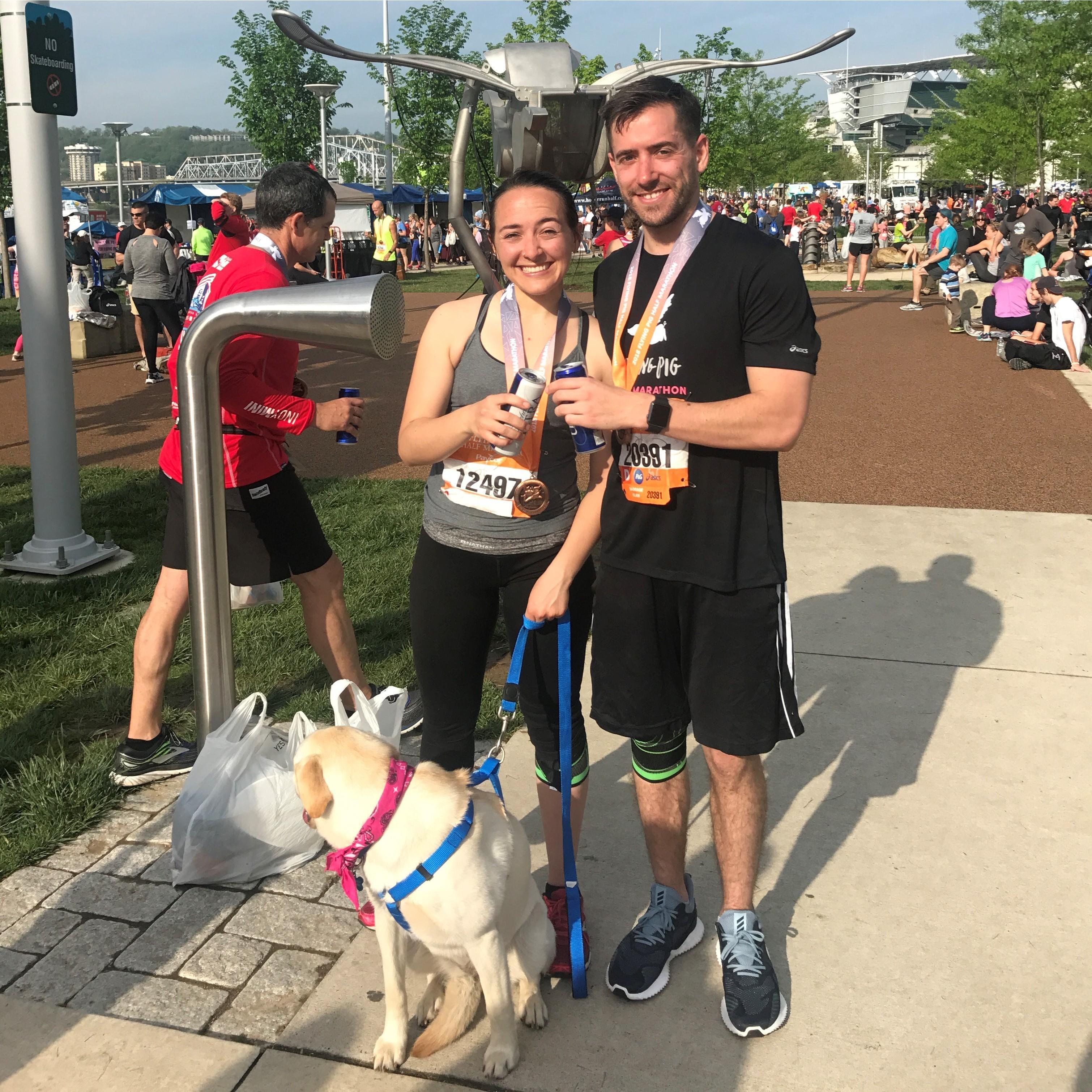 Our first Flying Pig half marathon. May 2018.