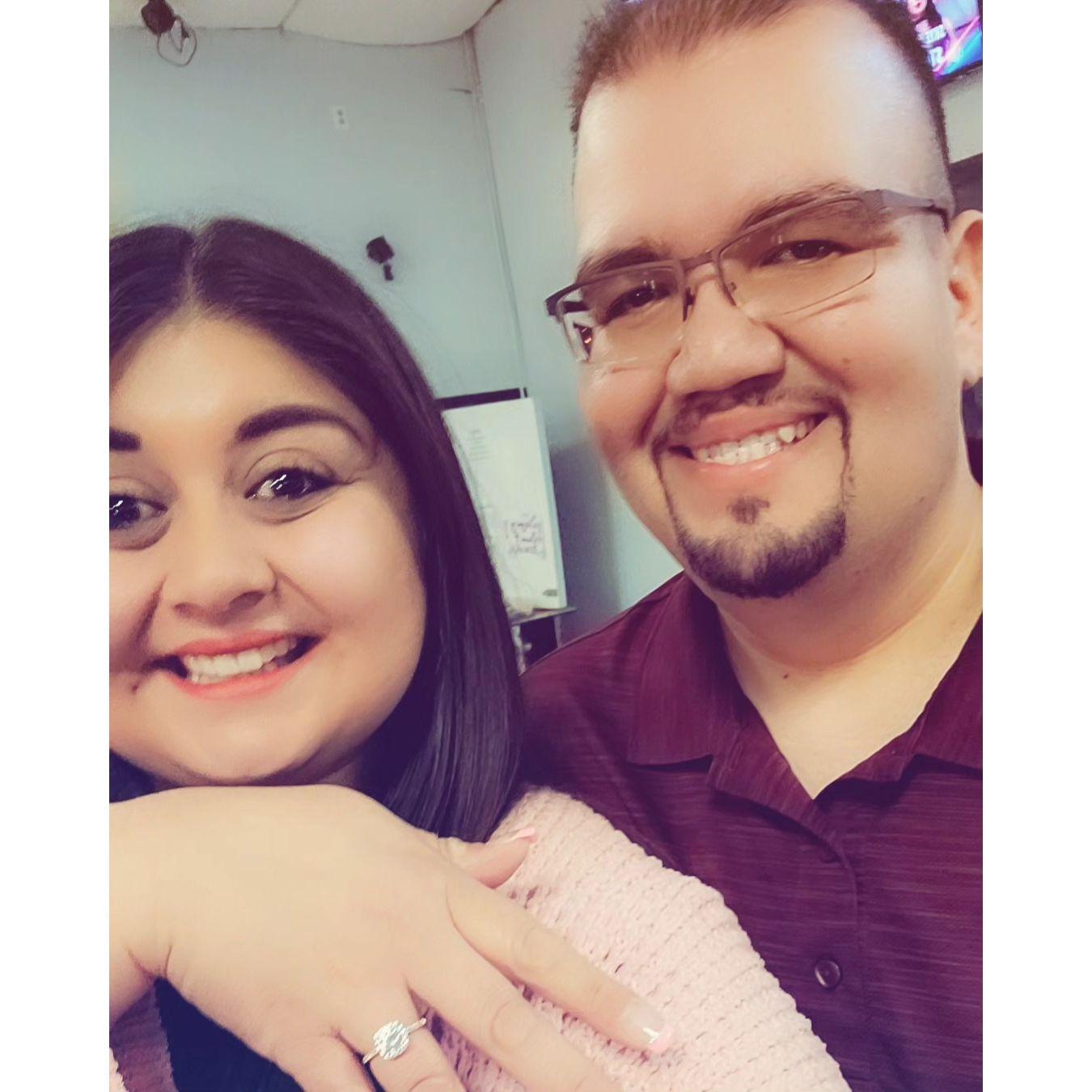 This was after Erik popped the question. We are so excited!