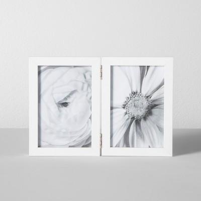 Holds Two 4"x6" Thin White Hinged Frame - Room Essentials™