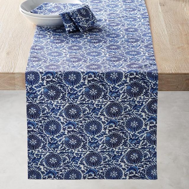 Marlo Thomas Table Runner, Blue