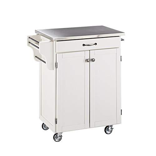 Create-a-cart White with Stainless Steel Top by Home Styles