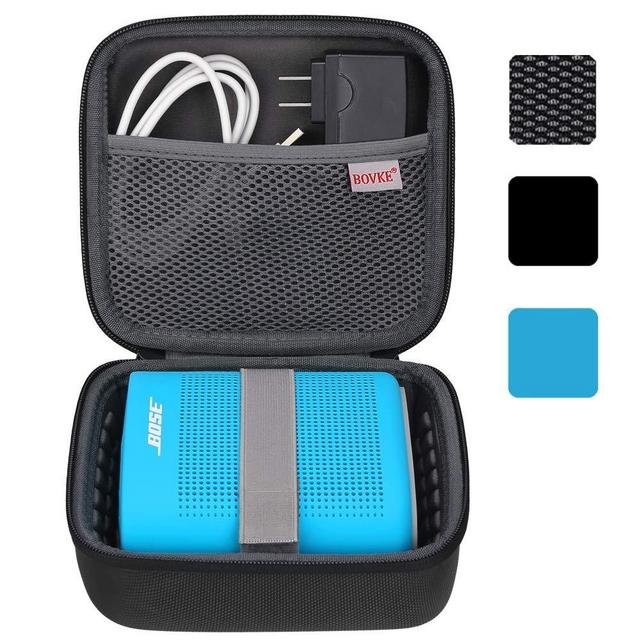 BOVKE for Bose Soundlink Color II/UE ROLL 360 Wireless Speaker Hard EVA Shockproof Carrying Case Storage Travel Case Bag Protective Pouch Box, Black