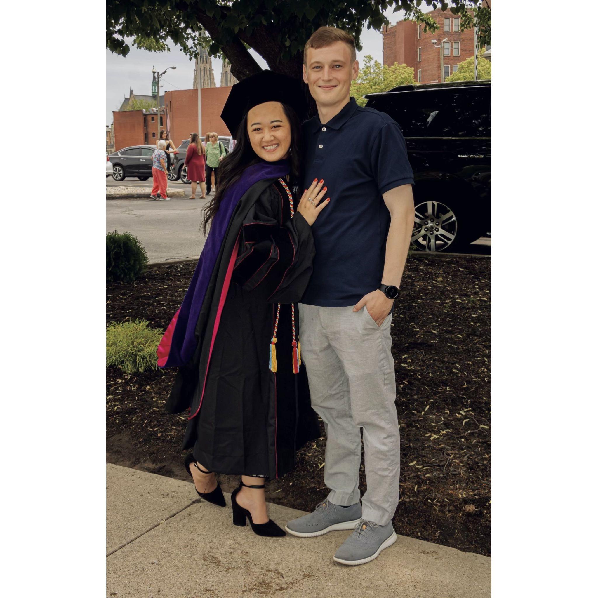 Celebrating Viv's law school graduation