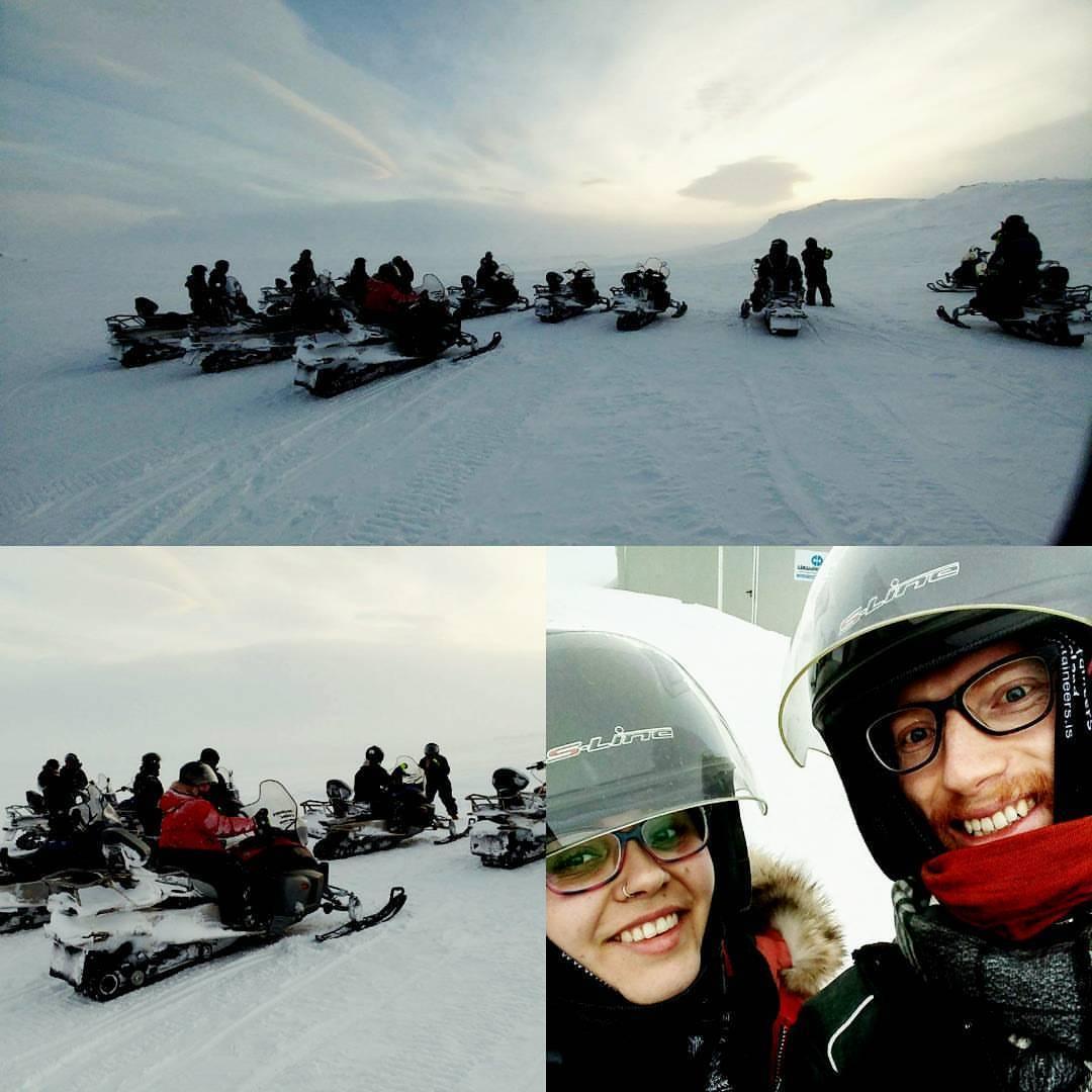 Snowmobiling in Iceland 
New Year's Day 2017