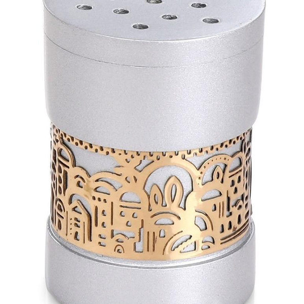 Yair Emanuel Jerusalem Spice Box - White and Gold