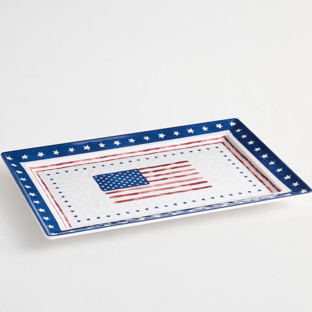 Cabana Americana Bunting Melamine Tray - Multi