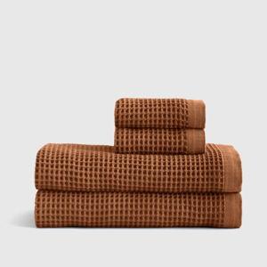 Turkish Waffle Bath Sheet Bundle in Terracotta