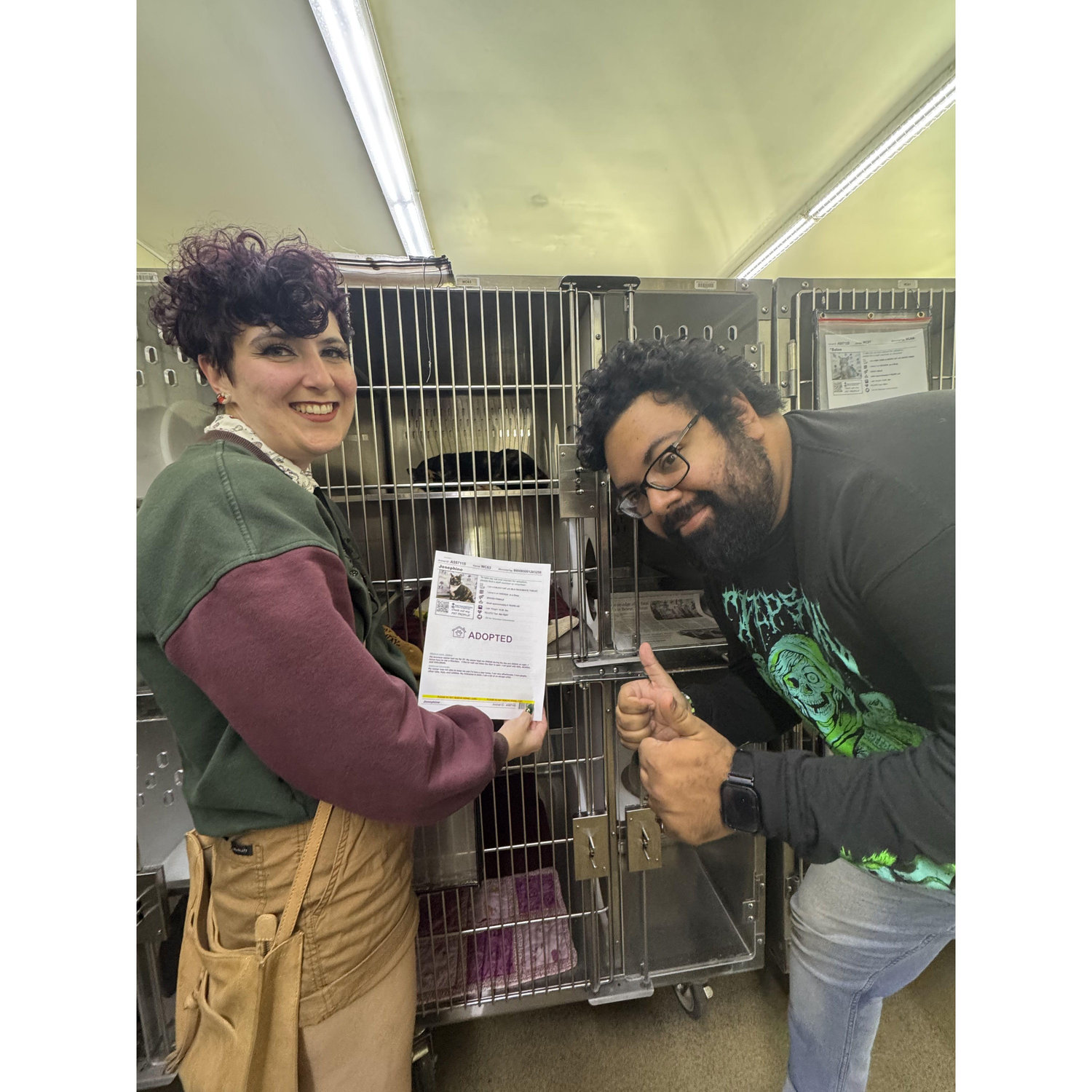 Ryan and I adopting our new cat Josie October 2024