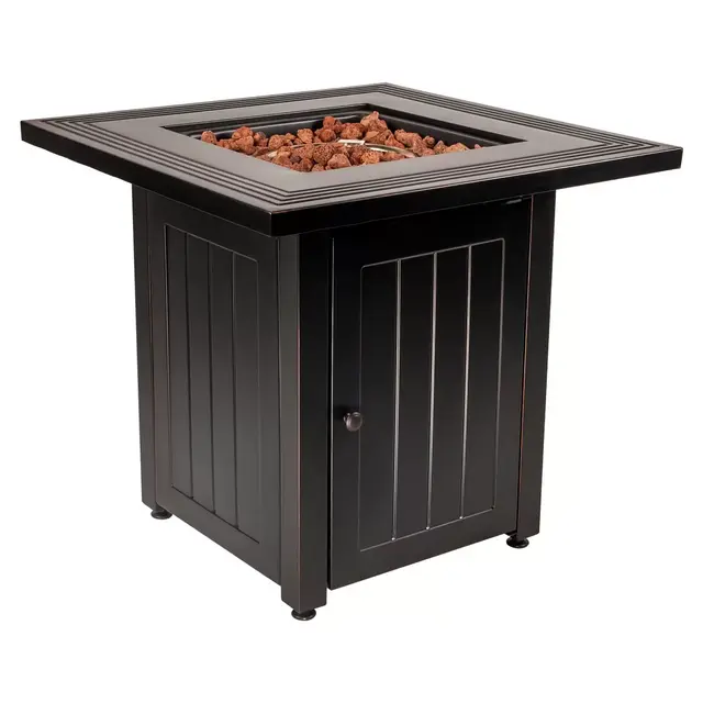 Bee & Willow™ Square Gas Fire Pit in Oil Rubbed Bronze