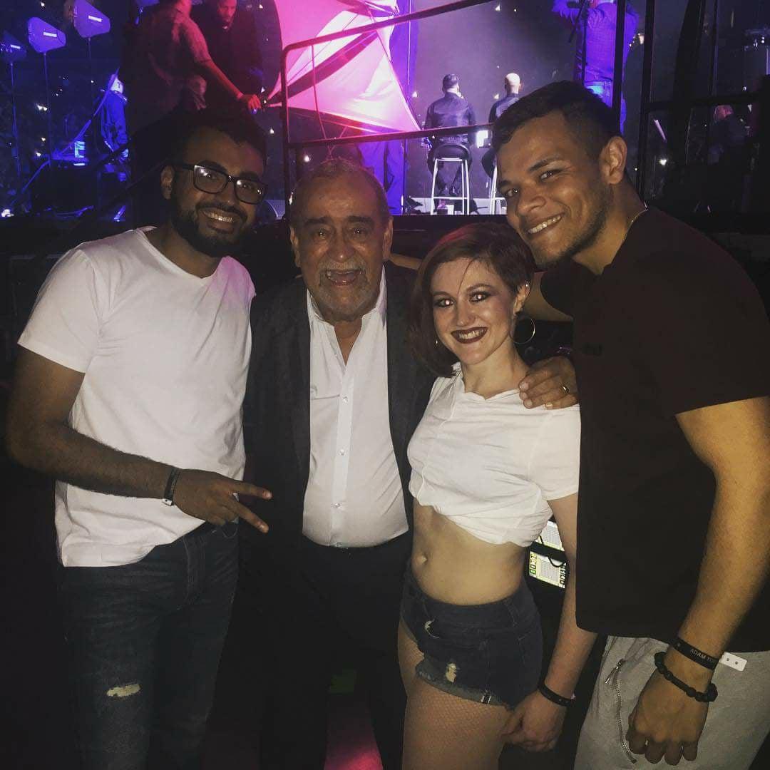 Back-up dancing with Andy Montanez