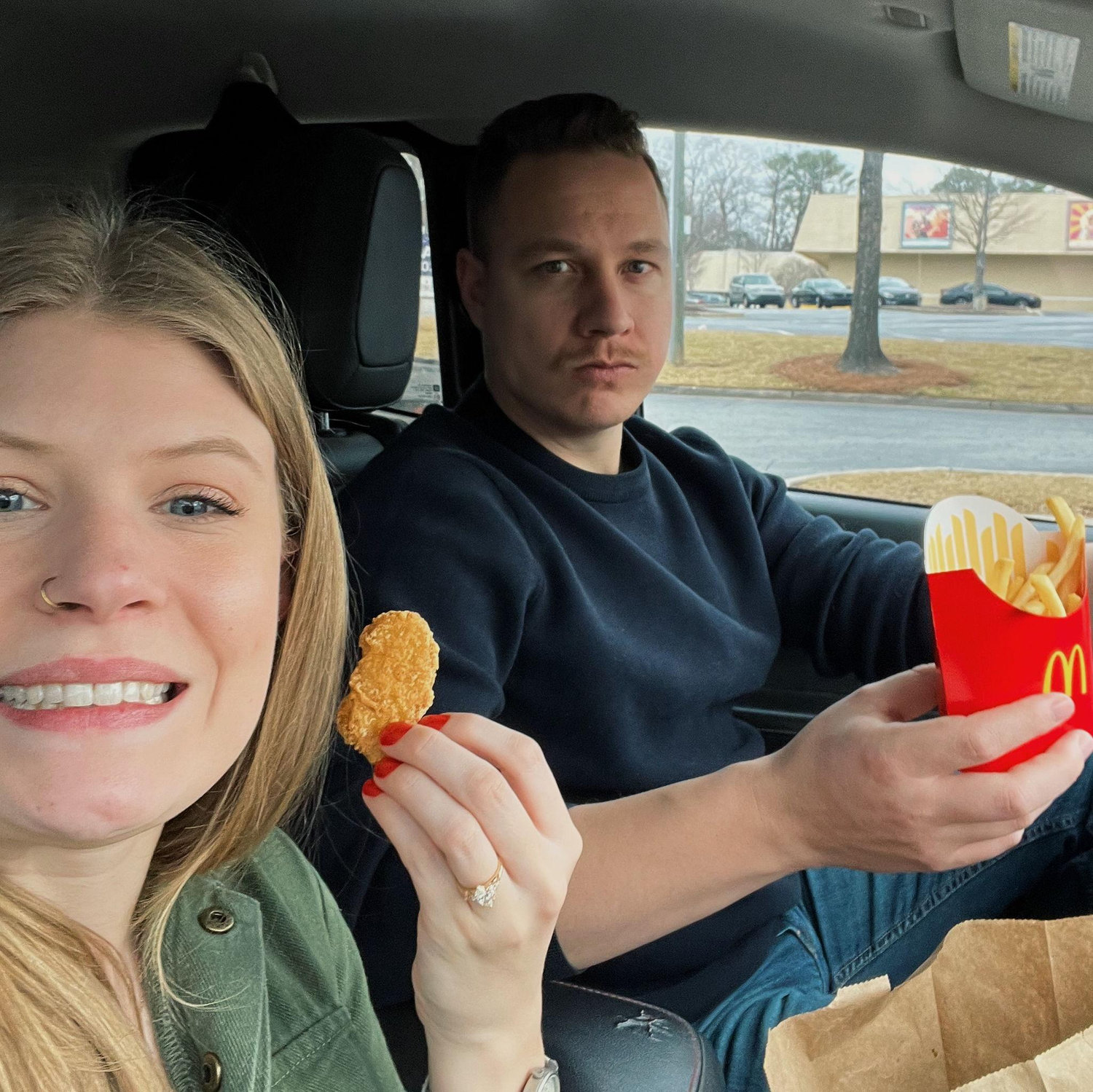 The first stop after getting engaged: celebratory McNuggets.