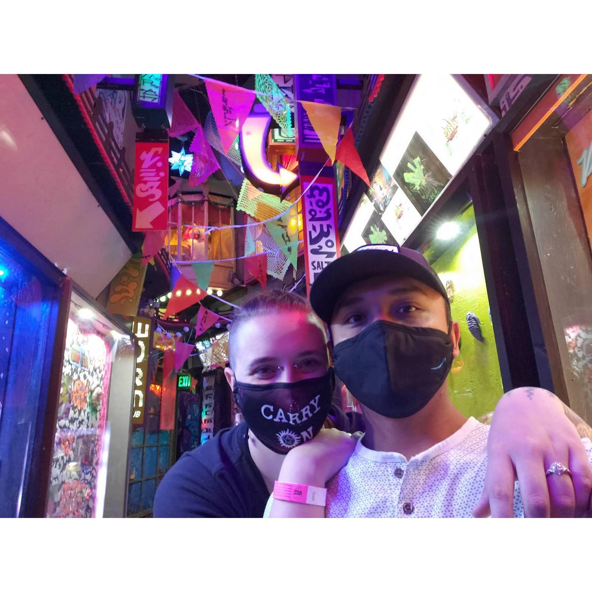 Exploring the Meow Wolf installation in Santa Fe.