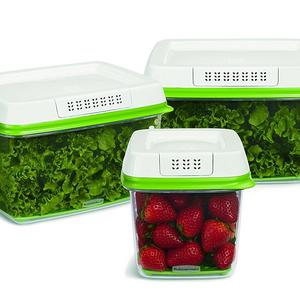 Rubbermaid FreshWorks Produce Saver Food Storage Containers, Set of 3