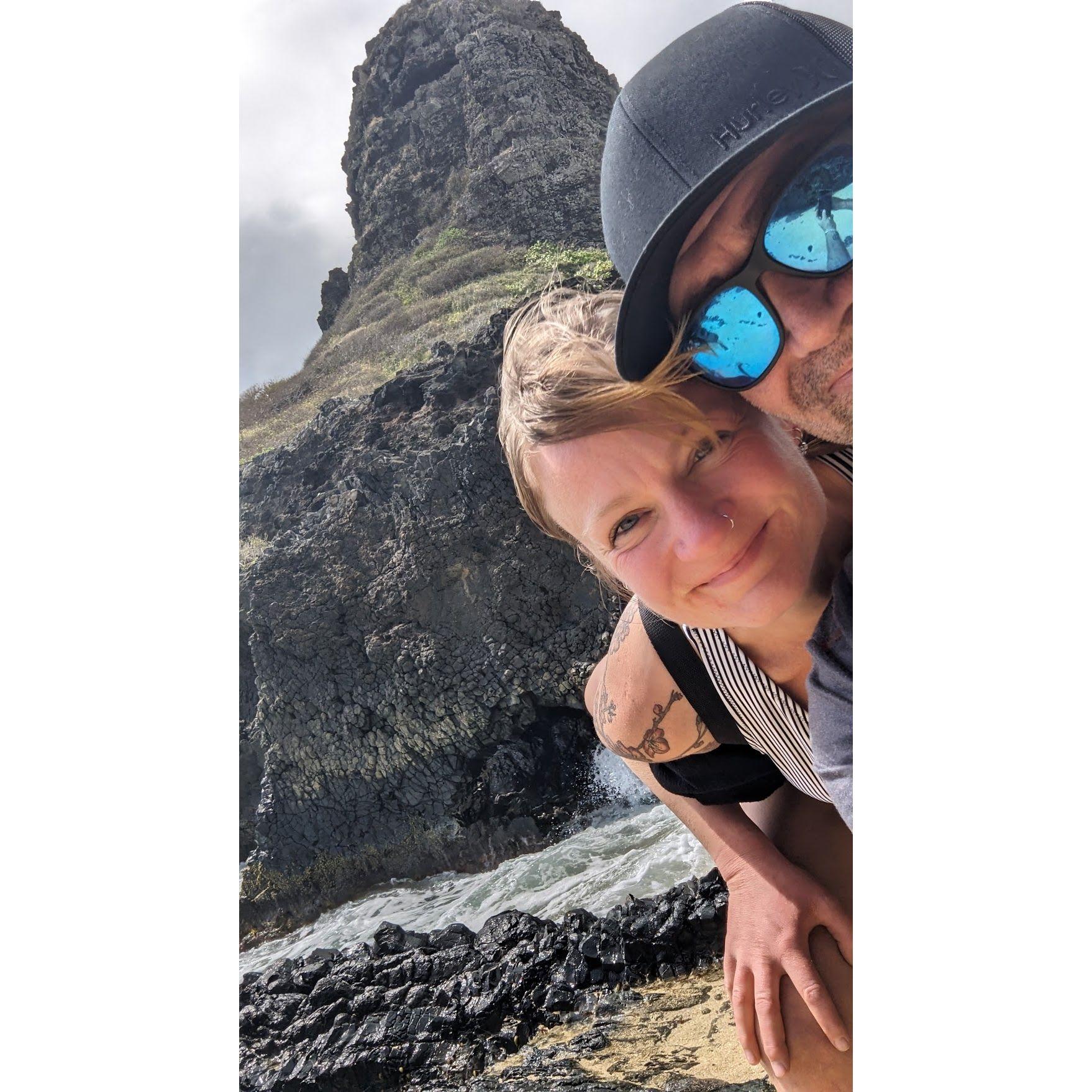 Mokoliʻi island (Chinaman's Hat). It was a treacherous paddle but well worth the struggle. One of the most memorable days ever! This will always be a special place for us!