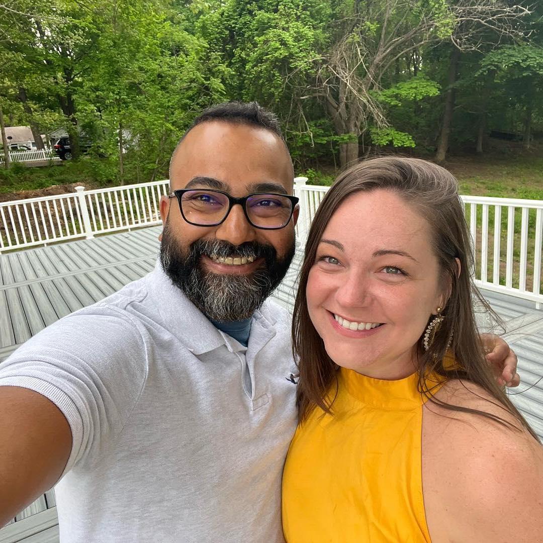 Enjoying our first moments on our new deck!