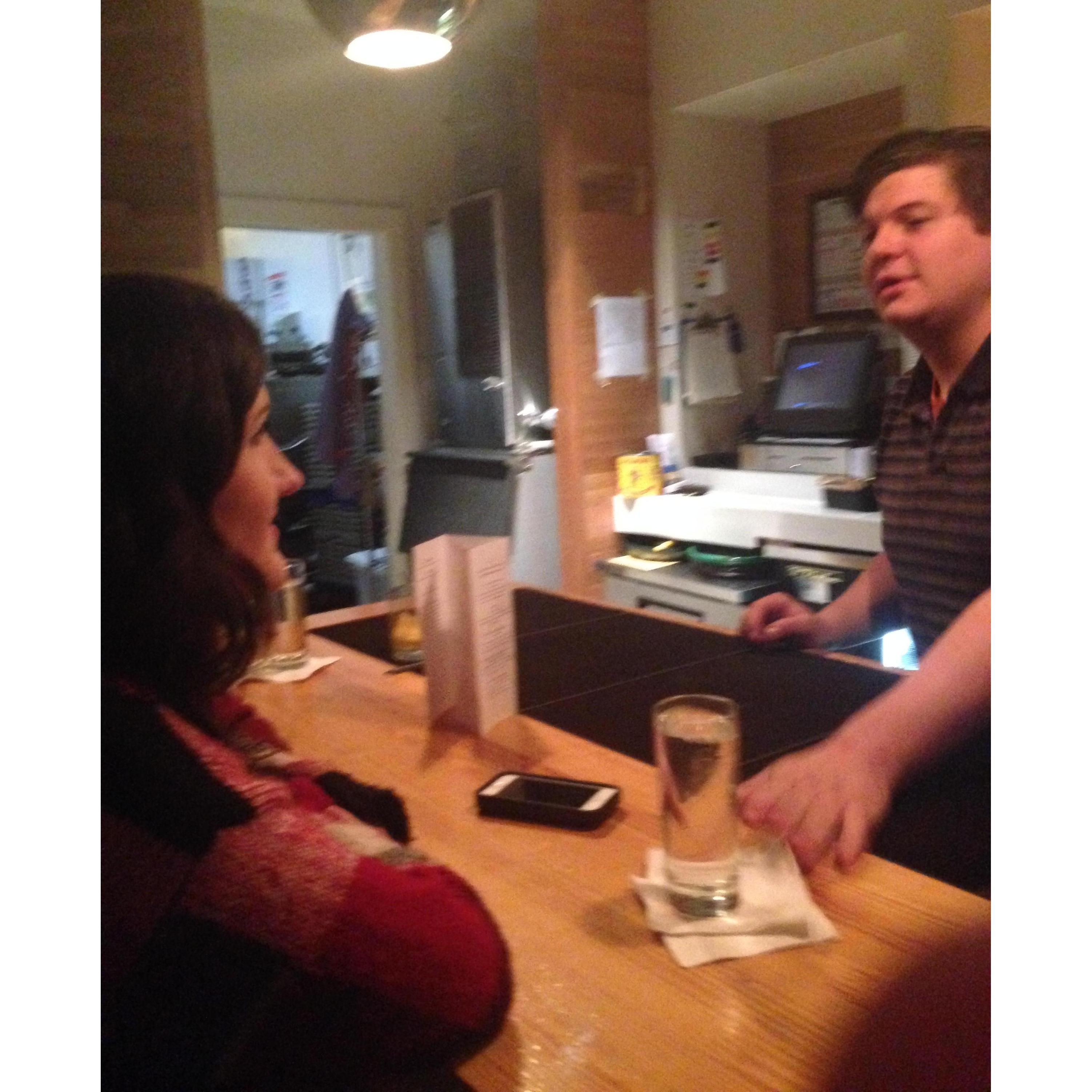 Where it all started. Evan discovered Amanda’s love of mezcal margaritas and salt.