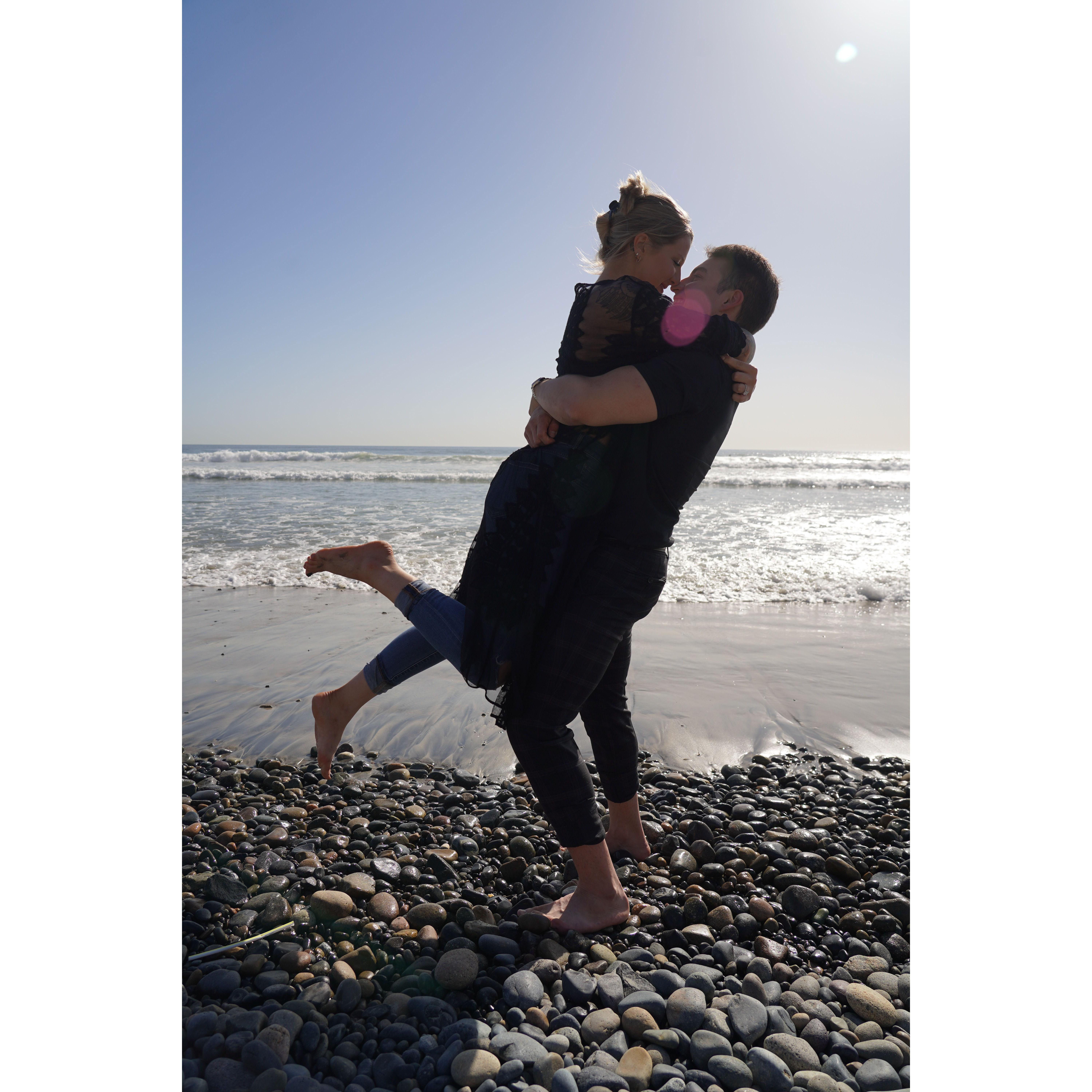 Moments after we were engaged at The Pier in Oceanside, CA.