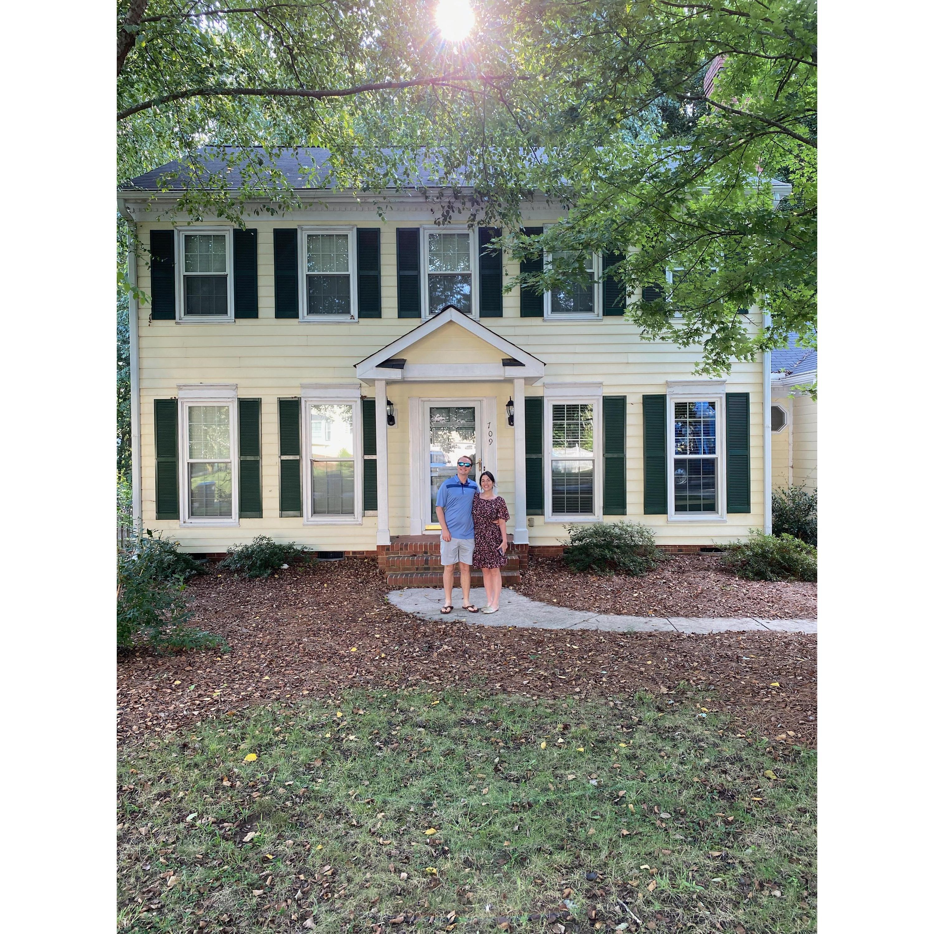 The day we closed on our first home!