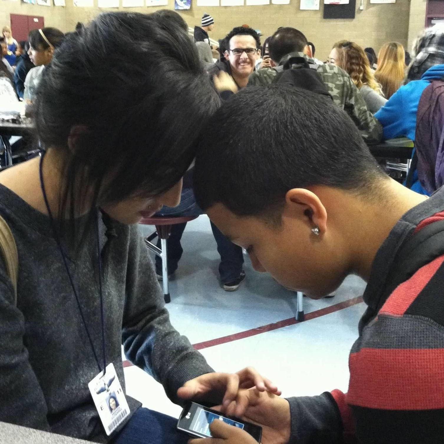 In the Freedom High School Cafeteria play "2 player reactor" on Amanda's Android