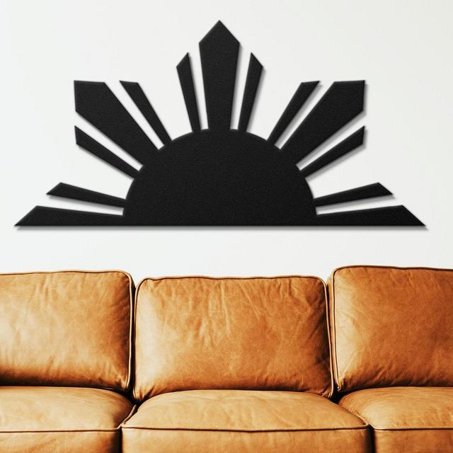 Half Sun Metal Art, Sunshine Metal Wall Art, Filipino Sun Art, Laser Cut Technology, Summer Sign