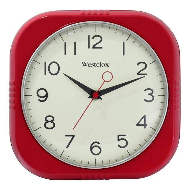 9.5" Retro Wall Clock Red - Westclox