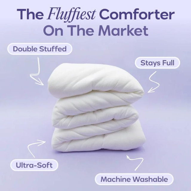 MarshMellow Comforter – Extra Fluffy Double-Stuffed All-Season Comforter