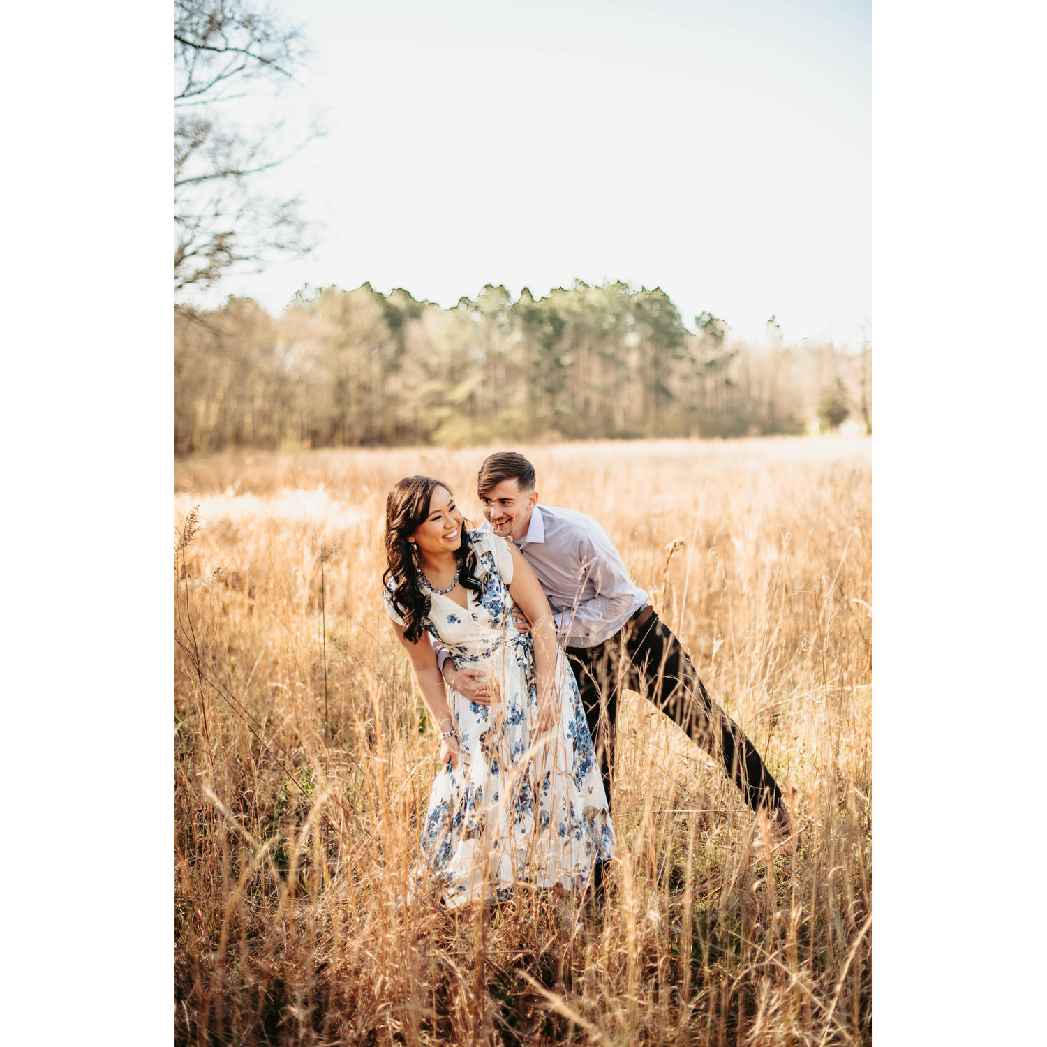 Engagement photos in Columbiana on the Crumpton Quail Farm