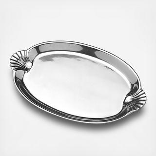 Scallop Handle Oval Tray